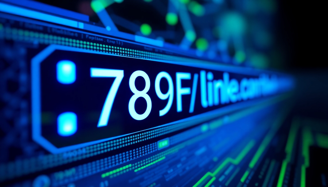 Clickable 789F link displayed on a modern smartphone screen with vibrant digital effects, guiding users to secure online platforms.