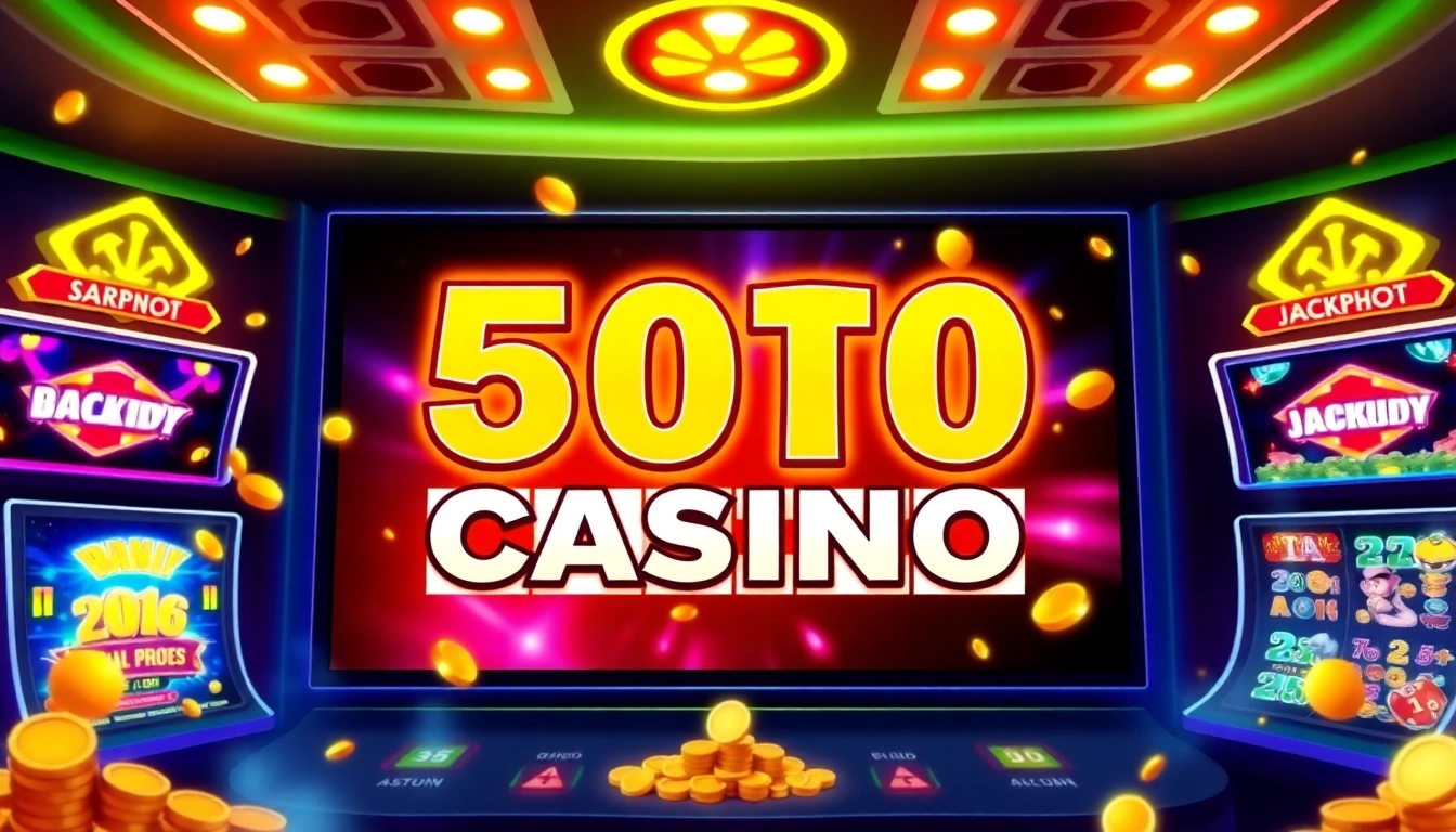 Gambar promosi mentoto daftar menunjukkan suasana kasino online aman dan menarik dengan simbol slot dan jackpot besar untuk menarik perhatian pemain.