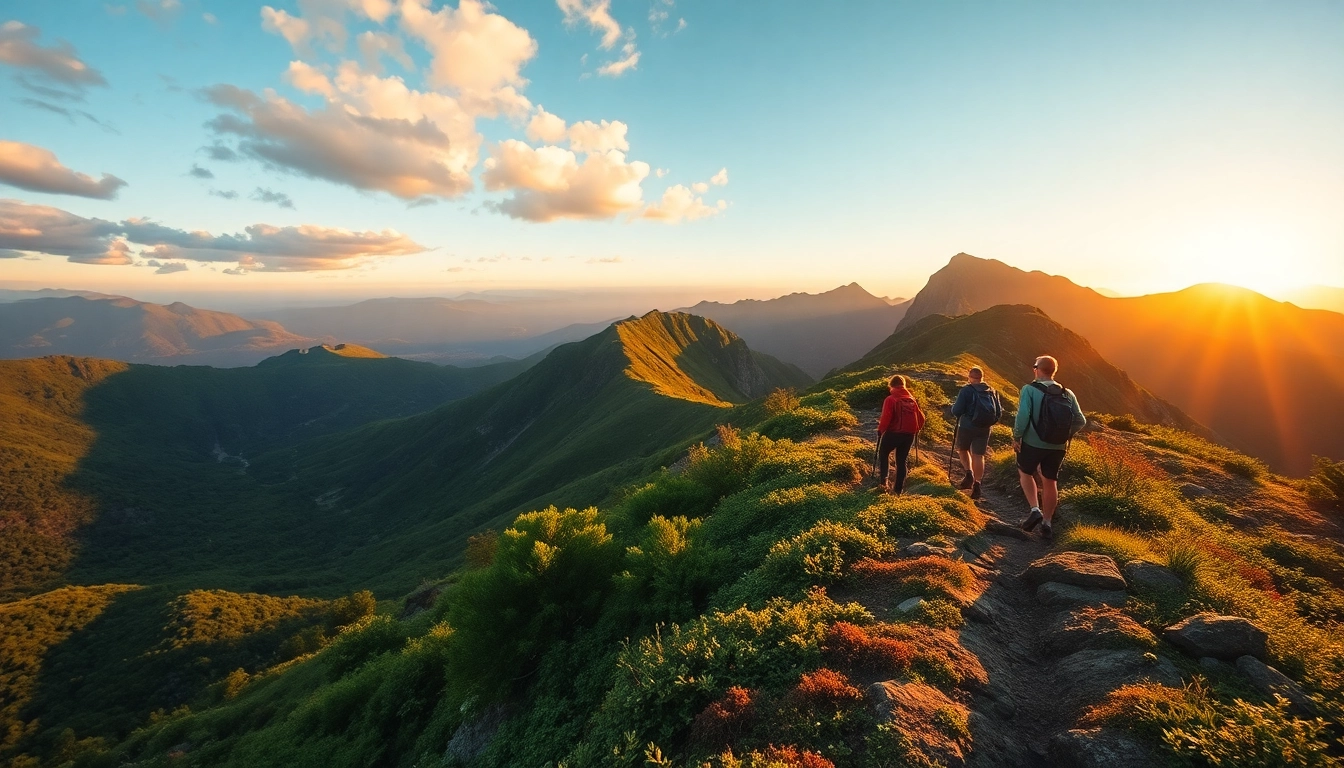 Hikers trekking along a scenic trail, capturing the essence of an engaging hike through nature in Indonesia.