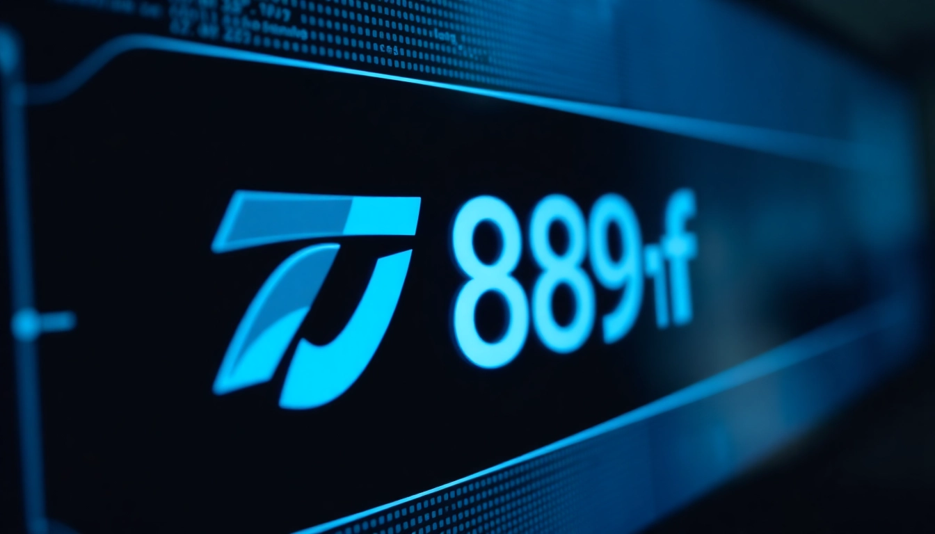 Dynamic digital graphic highlighting the 789f brand logo with modern design elements, emphasizing technology and innovation for user engagement and accessibility.