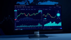 AICoin platform showcasing real-time crypto market analytics and security features, highlighting user-friendly charts and alerts for traders.