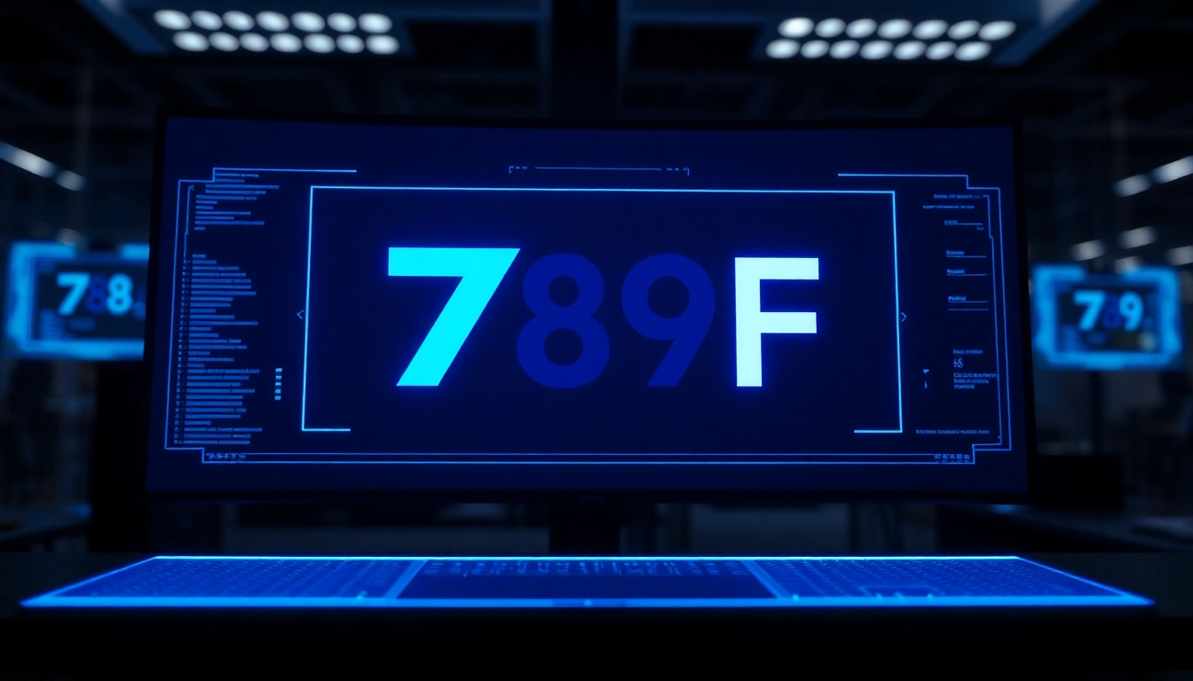 789F branding logo on a sleek digital platform highlighting its modern online gaming interface for users.