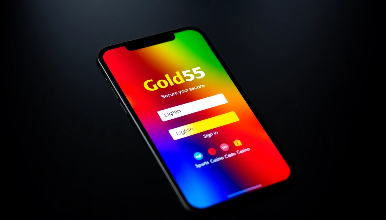 Gold365 Login page shown on a mobile device with user-friendly interface and secure access features.