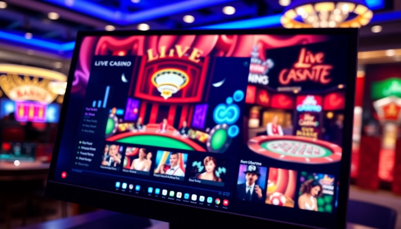 Engaging live casino scenes showcasing canl casino siteleri with real dealers and interactive